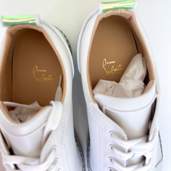 Christian Louboutin Men's VarsiJunior Spikes 2 Leather Low-Top Sneakers - Picture 9 of 11